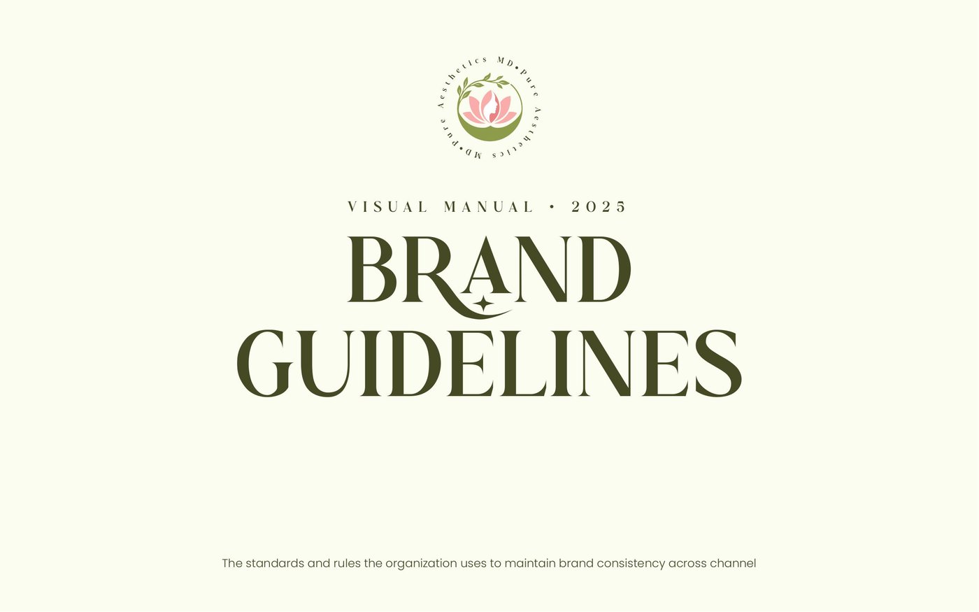 Pure Aesthetics MD brand guidelines cover