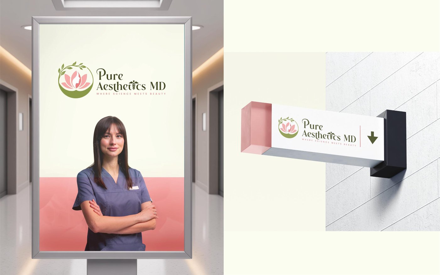 Clinic signage and poster mockups